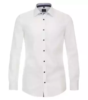 Деловая рубашка VENTI "Деловая рубашка VENTI удлиненные рукава 72см однотонная", белый