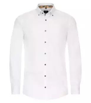 Деловая рубашка VENTI "Деловая рубашка VENTI удлиненные рукава 72см однотонная", белый