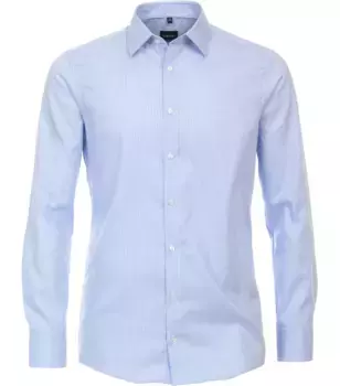 Деловая рубашка VENTI "Деловая рубашка VENTI в клетку", голубой