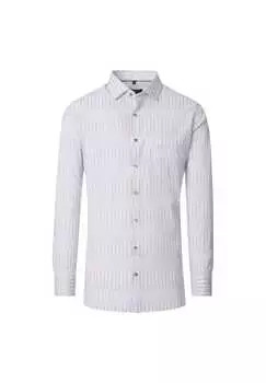 Деловая рубашка в полоску современный крой Casamoda, бежевый