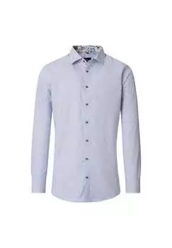 Деловая рубашка в полоску современный крой Venti, голубой