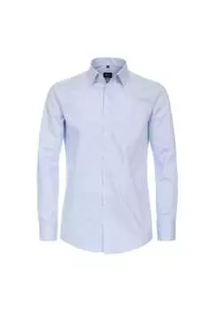 Деловая рубашка в полоску современный крой Venti, голубой