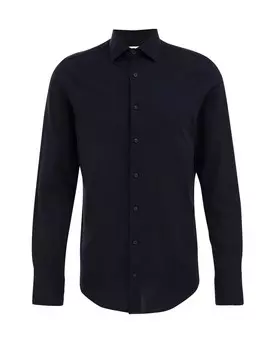 Деловая рубашка WE Fashion Slim fit Business Shirt, темно-синий