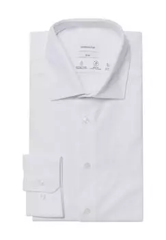 Деловая рубашка, воротник Кент, приталенный крой, мужская seidensticker, белый