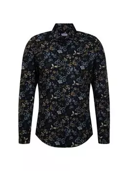 Деловая рубашка x узкий длинный рукав Seidensticker, синий