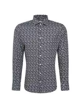 Деловая рубашка x узкий длинный рукав Seidensticker, синий