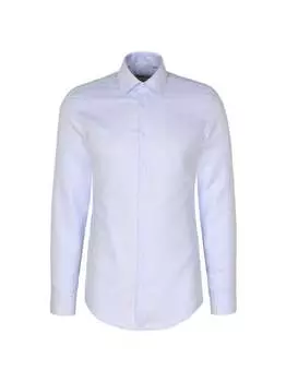 Деловая рубашка x узкий длинный рукав Seidensticker, синий