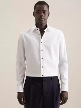 Деловая рубашка x узкий длинный рукав Seidensticker, белый