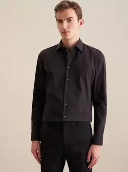 Деловая рубашка x узкий длинный рукав Seidensticker, черный