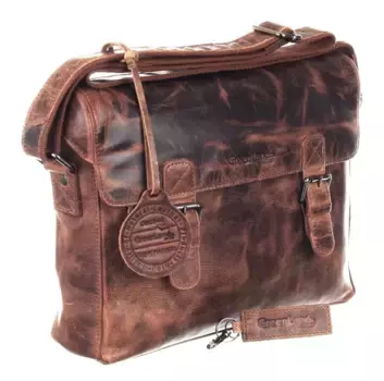 Деловая сумка GreenLand Nature, вощеная кожа буйвола, коричневый