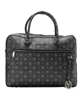 Деловая сумка с принтом логотипа Costadedoi Carlo Colucci, черный