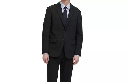 Деловой костюм мужской 09 черный Uniqlo, черный