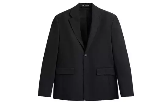 Деловой костюм мужской черный Zara, черный