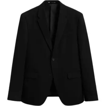 Деловой костюм мужской черный Zara, черный