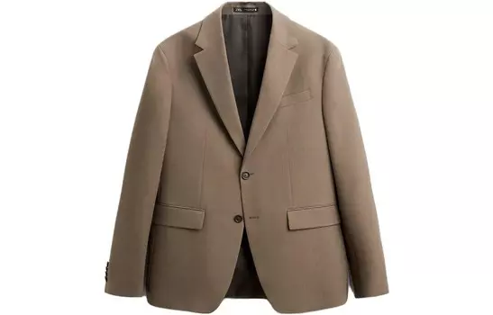 Деловой костюм мужской коричневый Zara, коричневый