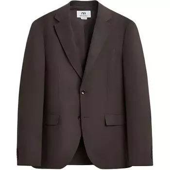 Деловой костюм мужской коричневый Zara, коричневый