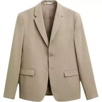 Деловой костюм мужской песочный Zara, цвет Sand