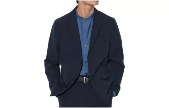 Деловой костюм мужской Shady Blue Uniqlo, цвет Haze Blue