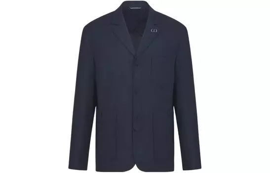 Деловой костюм мужской синий Dior, синий