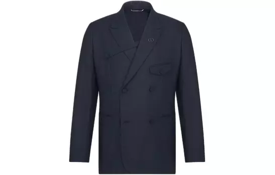 Деловой костюм мужской синий Dior, синий