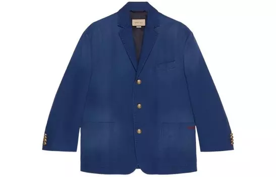 Деловой костюм мужской синий Gucci, синий