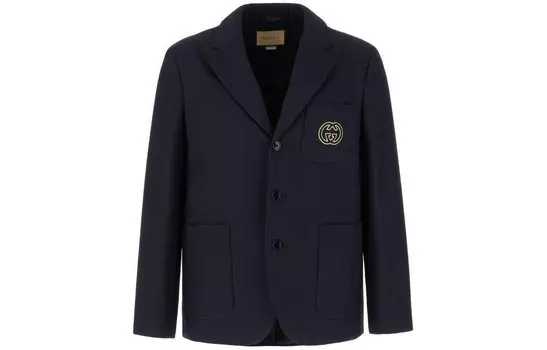 Деловой костюм мужской темно-синий Gucci, синий