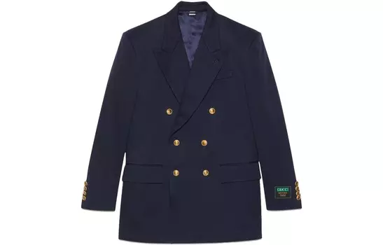 Деловой костюм мужской темно-синий Gucci, синий