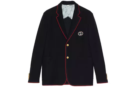 Деловой костюм мужской темно-синий Gucci, темно-синий