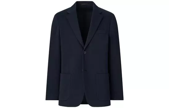 Деловой костюм мужской темно-синий Uniqlo, темно-синий