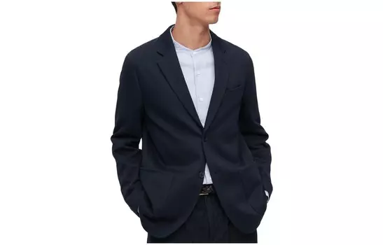 Деловой костюм мужской темно-синий Uniqlo, темно-синий