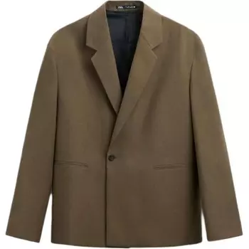 Деловой костюм мужской загар Zara, цвет Tan