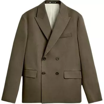 Деловой костюм мужской загар Zara, цвет Tan