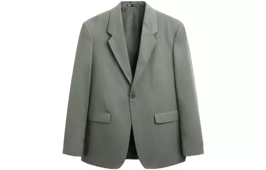 Деловой костюм мужской зеленый Zara, зеленый