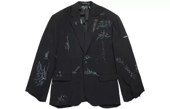 Деловой костюм унисекс черный Balenciaga, черный