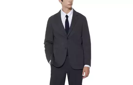 Деловой костюм унисекс темно-серый Uniqlo, темно-серый