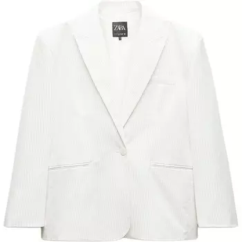 Деловой костюм женский белый / черный Zara