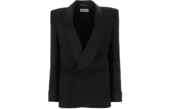 Деловой костюм женский черный Saint Laurent