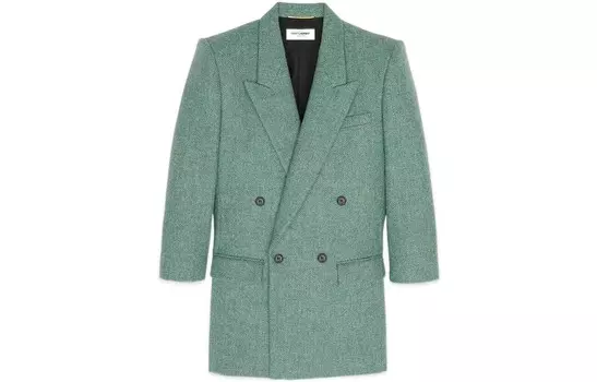 Деловой костюм женский, цвет морской волны Saint Laurent