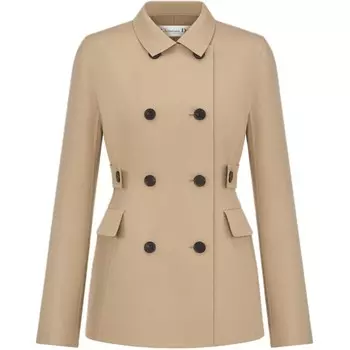 Деловой костюм женский Dior на пуговицах, бежевый