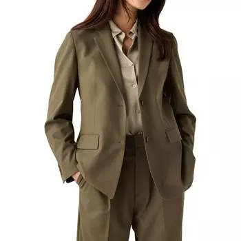 Деловой костюм женский оливковый Uniqlo