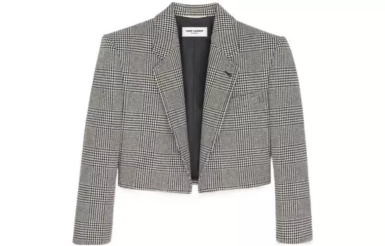 Деловой костюм женский серый Saint Laurent