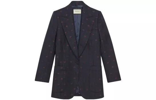 Деловой костюм женский синий Gucci