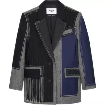 Деловой костюм женский синий Zara