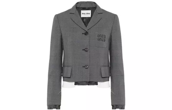 Деловой костюм женский сланцево-пепельный Miu Miu