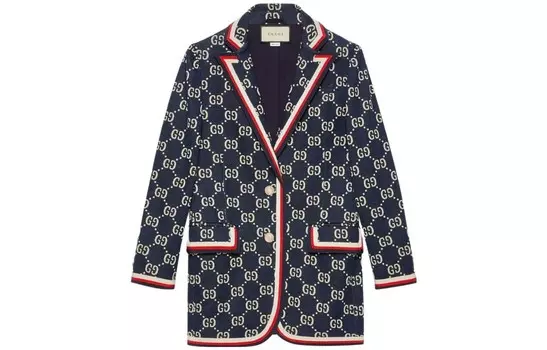 Деловой костюм женский темно-синий Gucci