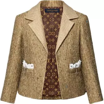 Деловой костюм женский золотой Louis Vuitton
