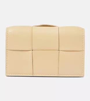 Деловой кожаный кошелек Bottega Veneta, нейтральный