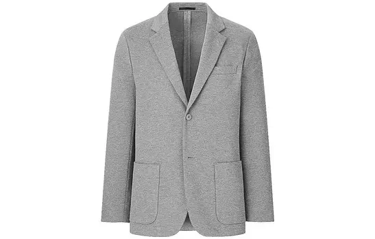 Деловой мужской костюм небесно-серый Uniqlo, серый
