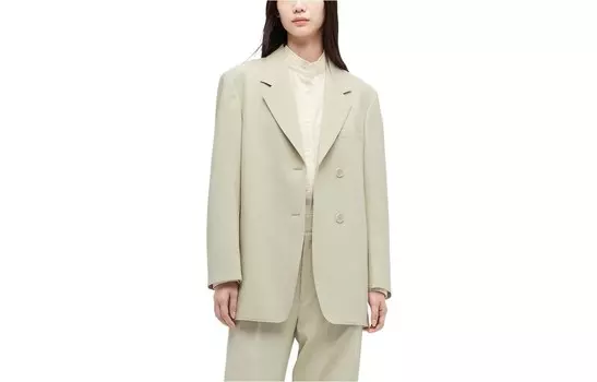 Деловой пиджак Uniqlo, светло-зеленый