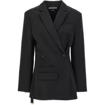 Деловой пиджак женский черный Jacquemus